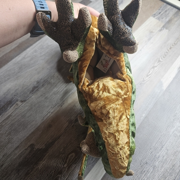 Folkmantis Puppets Wyvern Dragon Hand Puppets Green Wings - Picture 5 of 10
